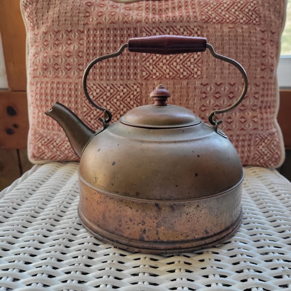 Vintage Copper Tea Kettle